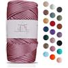 Makromecity Filato per Macramè 2mm x 115m, Poliestere Premium, Filo di Polipropilene per Artigianato, Decorazioni per la Casa, Tovagliette, Borsa a Tracolla, Runner, Cordino per Ciuccio, 20 Colori