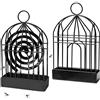 Dreamark 2 Pezzi Porta Bobina per Zanzare.Supporto per Spirali Antizanzare in Ferro Retrò.Porta Bobina Repellente per Zanzare.Supporto per Incenso.Innovativo Bruciatore Incenso.Porta Bobine Appendibile(Nero)