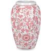 Oairse Vaso in ceramica bianco e blu per decorazione floreale, vaso decorativo per erba della pampa, fiori, decorazione da tavolo, fiori secchi, vasi decorativi per soggiorno, ufficio, vasi decorativi