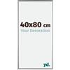yd. Your Decoration - Cornice 40x80 cm - Argento Lucente - Cornice Decorativa Parete in Plastica con Vetro in acryl - Antiriflesso - 40x80 Cornice - Evry
