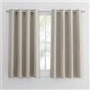 PONY DANCE Tende per Interni Corte Tende Termiche Isolanti per Salotto Moderne 2 Pezzi L 140 x A 145 cm Curtains Oscuranti Cameretta Bambina con Anelli, Natura