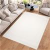 TAPISO Hera Tappeto Salotto Moderno Pelo Corto Monocromatico tonalità Beige Motivo Geometrico Astratto Cornice Frame Soggiorno Camera Sala Ufficio Oeko-Tex 200 x 300 cm