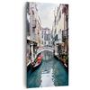 ARTTOR Quadri Moderni Soggiorno Barca ponte turismo venezia Quadro su Tela Verticale 65x120cm Stampe da Parete Camera da Letto Cucina 1 pezzo Wall Art Canvas Grandi Decorazione Murale Immagini PA65x120-2157