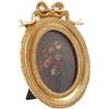 NBEADS Piccola Cornice Rotonda Vintage, Cornice Barocca Dorata Ornata Da 9.5×13.5cm, Mini Cornice Antica Color Oro Dorato Scuro per Decorazioni per Matrimoni
