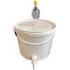 Silplast Contenitore per fermentazione completo da 10 l, set completo: secchio per fermentazione con tubo di fermentazione e guarnizione in gomma e rubinetto di scarico in plastica, secchio per birra