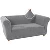 WJHDWYD Copridivano Chesterfield Elasticizzata Fodera per Divano Elasticizzato Antiscivolo Antimacchia, Copridivano 1 Posto con Braccioli Tessuto Super Morbido(Grigio Chiaro,2 Posti)