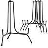 Mocoosy 4pcs 8 pollici migliorato antiscivolo espositori, decorativo piatto supporto foto titolare nero Espositore cavalletto in ferro per display cornici, piatti, libri di cucina, tablet e arte