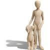 Kityemo Scultura moderna in resina, decorazione per soggiorno, regalo per gli amanti dei cani, uomo e cane, scultura in ceramica (colore arenaria-C)