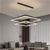 Generic Lampadario Moderno a LED Quadrato Sospeso Luci Pendenti per Soggiorno Sala da Pranzo Cucina Camera da Letto Lampada Quadrata Multistrato Casa Hotel Lampada a Sospensione