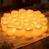 HOUSN Set Di 24 Candele Led,Candele Finte Fiamma Oscillante,Effetto Fiamma Naturale,Decorazione Sicura Senza Fiamma,Candela Elettronica,Per Matrimoni,Feste,Festival,Decorazioni Natalizie,Ecc.
