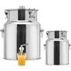Generic Fusto per Olio in Acciaio Inox 5l 10l 15l 20l 30l 50l, Contenitore Alimentare con Rubinetto e Guarnizione Antiperdita, Bidone Antiruggine per Cucina(With Spigot,9L/2.38Gal)