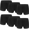 Uizuooy Mutande Bambino Boxer Ragazzo Slip Bambino Comodi Boxer Uomo Cotone Elasticizzato 8-16 Anni Pacco da 6 1603 BL 134-140