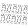 JEWEDECO 100 Pezzi Ganci Chiusura a Levetta in Metallo Argento, Occhielli per Cucito Decorativo Resistente, Accessori Cucitura per Reggiseni e Abbigliamento