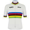 Santini UCI World Champion Eco Maglia Maniche Corte Uomo, Bianco - XXL, Bianco