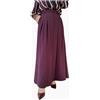 Imperial Gonna Lunga Plissettata con Cintura Colore Prugna Taglia M