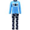 Disney Stitch Pigiama Donna, 2 Pezzi Maglietta e Pantaloni Lunghi, Regalo per Donne, Ragazze e Adolescenti (IT, Testo, S, Regular, Regular, Blu)