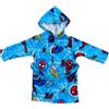 CARTOON Accappatoio bambino Spiderman Marvel in microfibra 100% Poliestere con cappuccio e tasche asciugatura rapida ideale per bagno piscina mare