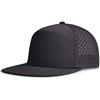 AOPREL Cappello da baseball a tesa piatta regolabile Snapback Cappelli per uomo Trucker Mesh Performance Hat per Hip Hop Sport Allenamento Nero