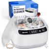 Gisaae 680ML Pulitore a Ultrasuoni e Lavadocchiali 45000Hz, Macchina a Ultrasuoni con Timer Digitale per Gioielli, Dentiere, Apparecchi Ortodontici, Orologi e Accessori