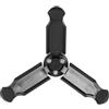 Baluue Mini Treppiede da Tavolo per Fotocamera e Smartphone Nero | Abs Compatto, Filettatura 3/4 Pollice, Base Antiscivolo, per Micro e Livestream, Peso 0, 5-1kg