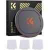 K&F Concept Copriobiettivo magnetico in metallo 2 in 1 con filettatura + panno in microfibra compatibile con filtri magnetici K&F Concept (62 mm)