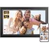 humblestead Cornice digitale da 15,6 pollici con 64 GB di memoria, 1920 * 1080 IPS FHD Touchscreen, WiFi Smart Frame Condividi foto e video istantaneamente da qualsiasi luogo tramite l'app AiMOR