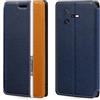 Shantime Custodia Flip in Pelle PU Bicolore con Chiusura Magnetica Invisibile Compatibile con Blackview Oscal Tiger 12, Cover Elegante e Protettiva (Blu)