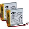 vhbw 2x batteria sostituisce Fatboy PN704050 per lampada da tavolo, da comodino (1600mAh, 3,7V, Li-Poly)