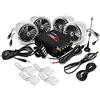 Aileap 1000W Moto Amplificatore 4 Altoparlanti Bluetooth Impermeabile Sistema Audio Stereo AUX MP3 USB SD FM Radio per Harley touring Cruiser ATV UTV Scooter (Cromo)