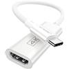 JSAUX Adattatore da USB C a HDMI, adattatore 4K da USB di tipo C a HDMI femmina [per Thunderbolt 3] compatibile con iPhone 15 Pro, MacBook Pro/Air, Surface, Galaxy S21 S20 Ultra S10 S9 S8, Dell XPS 15
