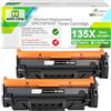 GREENPRINT Con Chip 135X W1350X (135A W1350A) Cartucce Toner Compatibili 2 Nero per M207dw M209 M209d M209dw MFP M234 M234d M234dw M234sdw M234sdn M235sdw, Non Compatibile con Stampante che Terminano con e