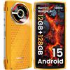LAGENIO Panther 2 Rugged Smartphone Android 15,12GB+128GB/1TB Espandibile, IP68/IP69K 6.7 HD+120Hz Telefono Rugged, 16MP+8MP, 5150mAh, Widevine L1/Face ID/OTG/GPS/NFC/3 SIM Slots, Dune