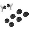 BeisDirect 6 cuscinetti auricolari in silicone per Redmi Buds 6 Pro/Buds 5 Pro, auricolari Bluetooth, accessori per auricolari (nero)