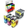 Koala Cartuccia d'inchiostro Compatibili per Brother LC985 LC980 LC1100 per DCP-145C DCP-195C DCP-165C MFC-250C MFC-490CW MFC-5490CN MFC-5890CN MFC-6490CW (4 Nero, 2 Ciano, 2 Magenta, 2 Giallo)