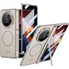 COQUE Custodia per Honor Magic V6, Pellicola HD Cerniera Magnetica Copertura Completa, Cavalletto Laterale Sottile Anello Magnetico Cover per Honor Magic V6-Grigio titanio