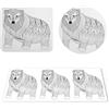 EHOMERY Tappetino Mouse Simpatico Desk Mat Anime Orso Scarabocchio Tappetino Mouse Economico Mouse Pad Fellowes - 3 Pack [30x80 cm, 20x24 cm And Dia 20 cm]