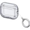 BeisDirect Custodia protettiva trasparente per AirPods Pro 3, custodia morbida in TPU compatibile con cuffie AirPods Pro 3, antiurto, custodia protettiva trasparente con portachiavi (nero)