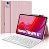 WINCHKING Custodia con Tastiera per Lenovo Tab M11 2024 11, Cover Tastiera Bluetooth Magnetica Staccabile con Layout QWERTY Italiano per Lenovo m11 Teblet, Rosa Chiaro