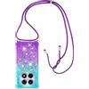 Paekear Custodia per Cellulare con Corda per Xiaomi Redmi Note 14 Pro Plus+ 5G Case, Liquido Sabbie Mobili Bumper TPU Cover con Collana Practical Stylish/Necklace Cordoncino Cordino Tracolla