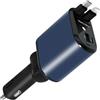 ARCELI Adattatore per caricabatteria da auto 4 in 1, caricatore rapido per auto, 120 W, USB C+L, compatibile con iPhone, Samsung Galaxy, Google Pixel