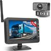 NHOPEEW Kit telecamera di retromarcia wireless da 4,3 pollici - Impermeabile IP68 / Visione notturna/Ampio angolo di visione Linea di retromarcia per auto, camion, rimorchi, camper