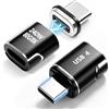 Truhuova Adattatore magnetico USB C, 240 W, 80 Gbps, connettore magnetico USB 4.0 tipo C, compatibile con Thunderbolt 5/4, visualizzazione video 8K a 120 Hz, per MacBook Pro/Air, laptop e dispositivi