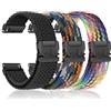 SOLOLUP 3Pezzi Intrecciati Cinturino per Garmin Venu 4 41mm/3S 2S/Vivoactive 4S 3S/Vivomove 3S/Forerunner 255S Music 265S Band,Sportivo Nylon 18mm Banda per Huawei Watch 5 42mm/GT 6/5/4 41mm/GT5 Pro 42mm
