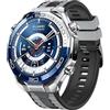 GIOPUEY Cinturini Compatibile con Huawei Watch Ultimate 2, Morbido TPU Cinturino [Design a Colori di Giunzione] - Black/Grey