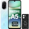 XIAOMI Redmi A5 Smartphone, 6.88 Display 120Hz, 4GB +128GB, Fotocamera AI 32MP, Batteria 5200 mAh, Sensore Impronte Laterale (Blu)