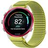 GIOPUEY Cinturini Compatibile con Garmin Forerunner 570 42mm, Nylon Traspirante Sport Loop Cinturino in Morbido Nylon Intrecciato Strap Band - Green