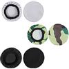 QEEQPF 3 paia di manicotti per cuffie, traspiranti, lavabili, elastici, adatti per cuffie da 9-10,5 cm, riutilizzabili (nero, bianco, mimetico)