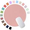 Hsurbtra Tappetino per mouse, piccolo, rotondo, di alta qualità, 21 x 21 cm, colore rosa caldo, bordo cucito, antiscivolo, impermeabile, in gomma, grazioso tappetino per computer, per ufficio, casa