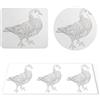 EHOMERY Tappetino Mouse Colorato Tappetini Per Mouse Grandi Piccione Dei Graffiti Tappetino Mouse Antiscivolo Mouse Pad Legami - 3 Pack [30x80 cm, 20x24 cm And Dia 20 cm]