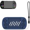 BeisDirect Custodia protettiva in silicone per console di gioco portatile ANBERNIC RG40XX H, custodia protettiva morbida anti-goccia con cordino (blu)